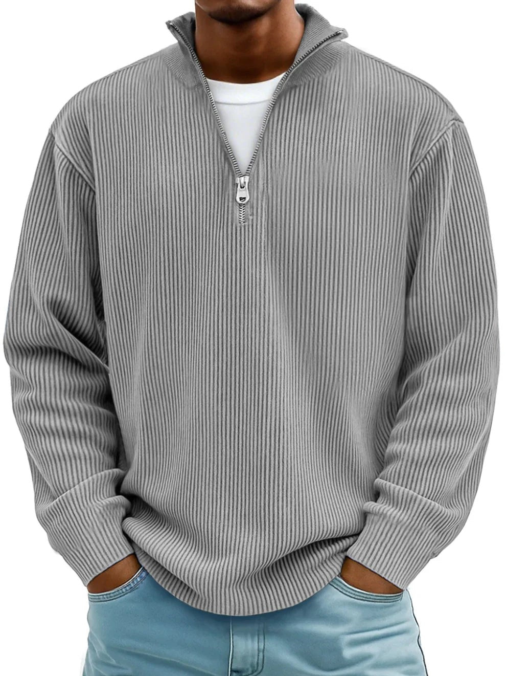 Pull demi-zippé homme tendance et élégant