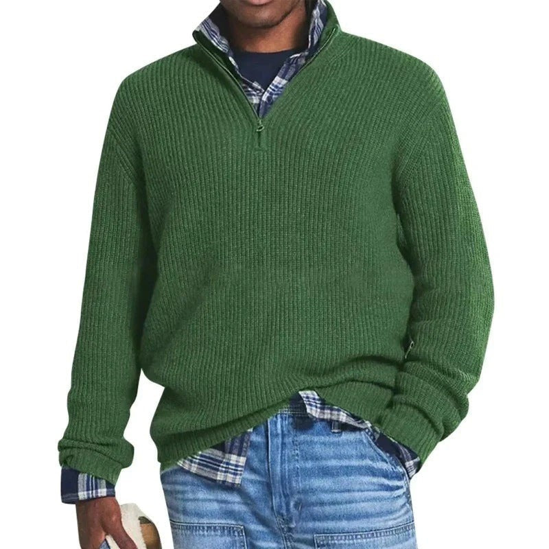 Pull en coton homme zippé, confortable et élégant pour tous les jours