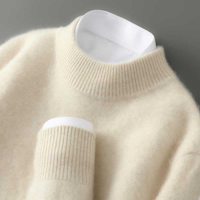 Pull en laine Arlington pour homme, col montant élégant