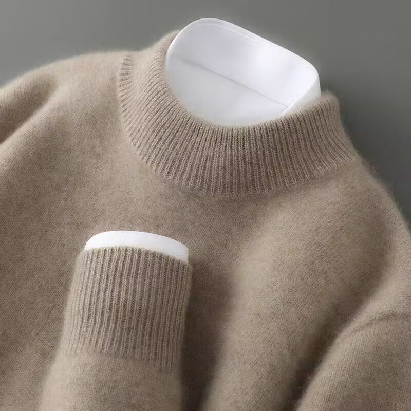 Pull en laine Arlington pour homme, col montant élégant