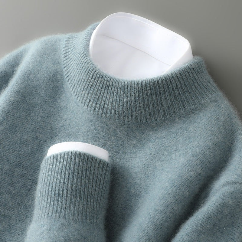 Pull en laine Arlington pour homme, col montant élégant