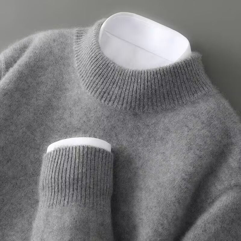 Pull en laine Arlington pour homme, col montant élégant