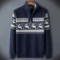 Pull en maille à demi-fermeture éclair pour homme, Pull d'hiver
