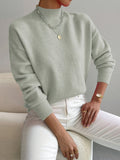 Pull oversize à col montant pour femme