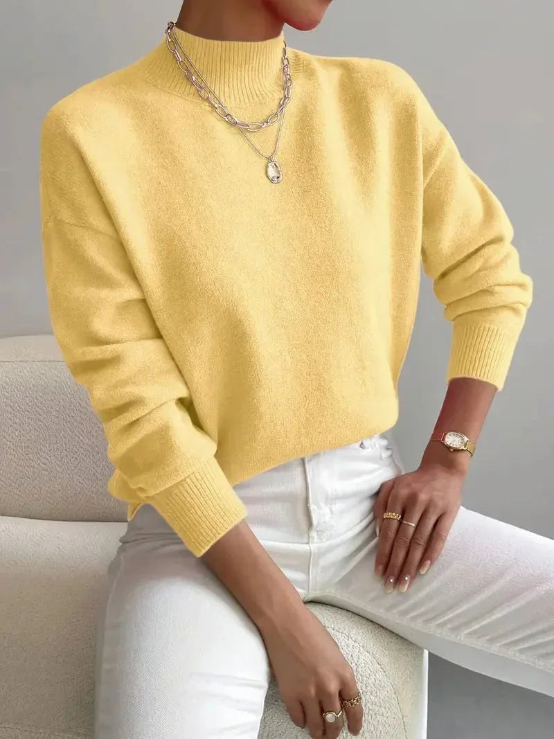 Pull oversize à col montant pour femme