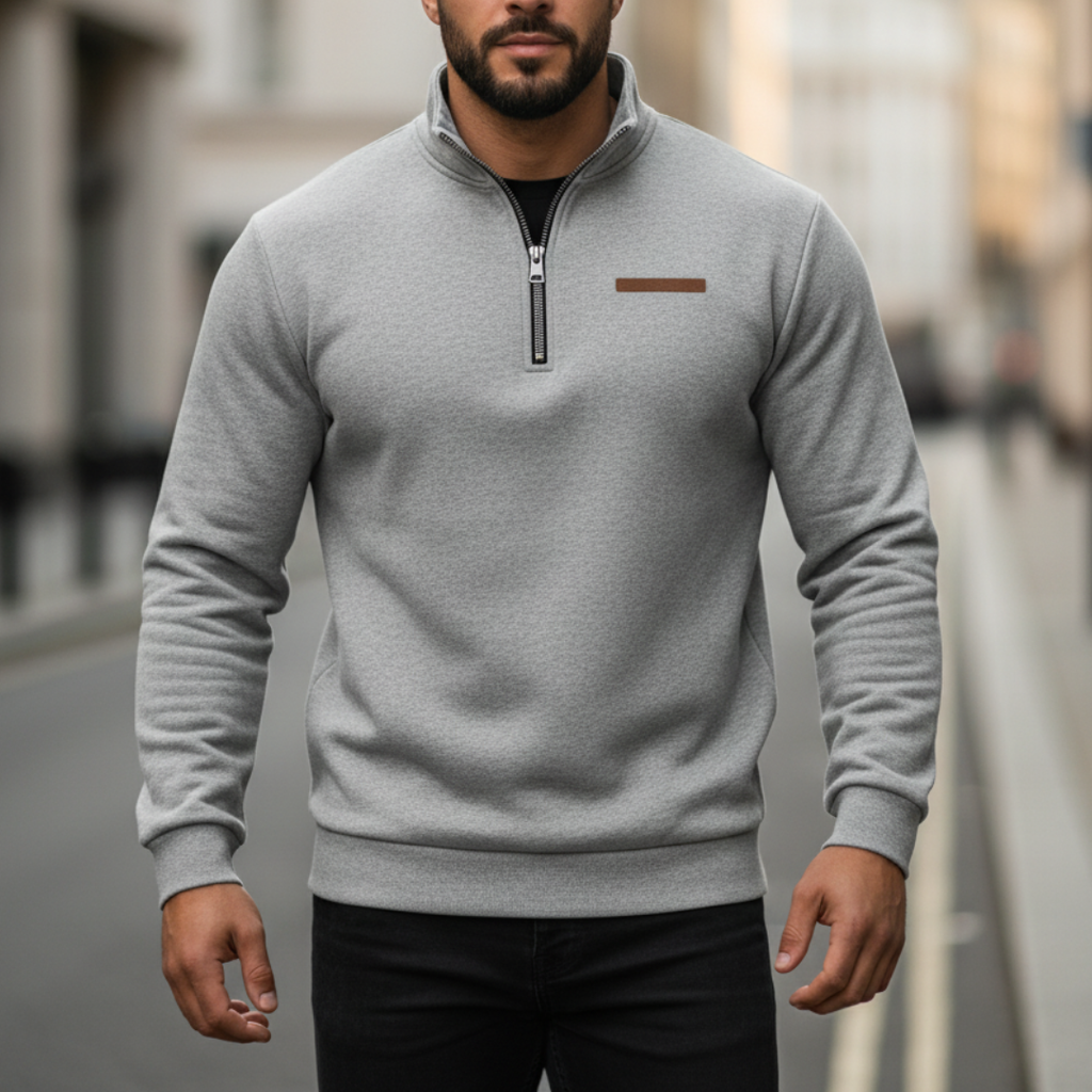 Pull polaire homme demi-zip col montant Hugo Soft