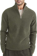 Pull zippé habillé pour homme en mélange de coton, design italien