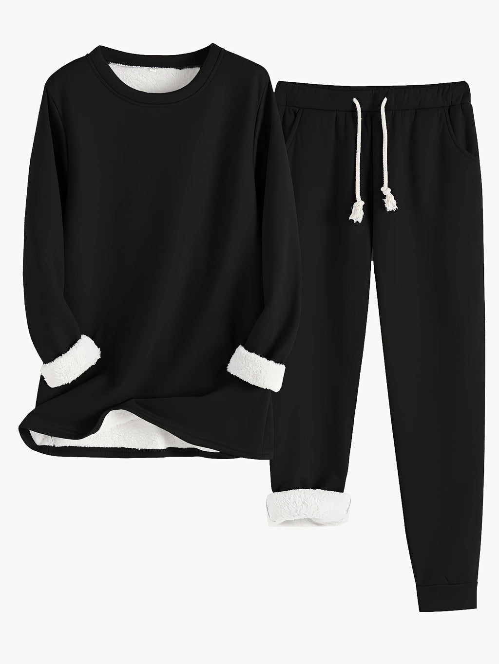 Pyjama deux pièces en coton pour femme, Ensemble détente confortable