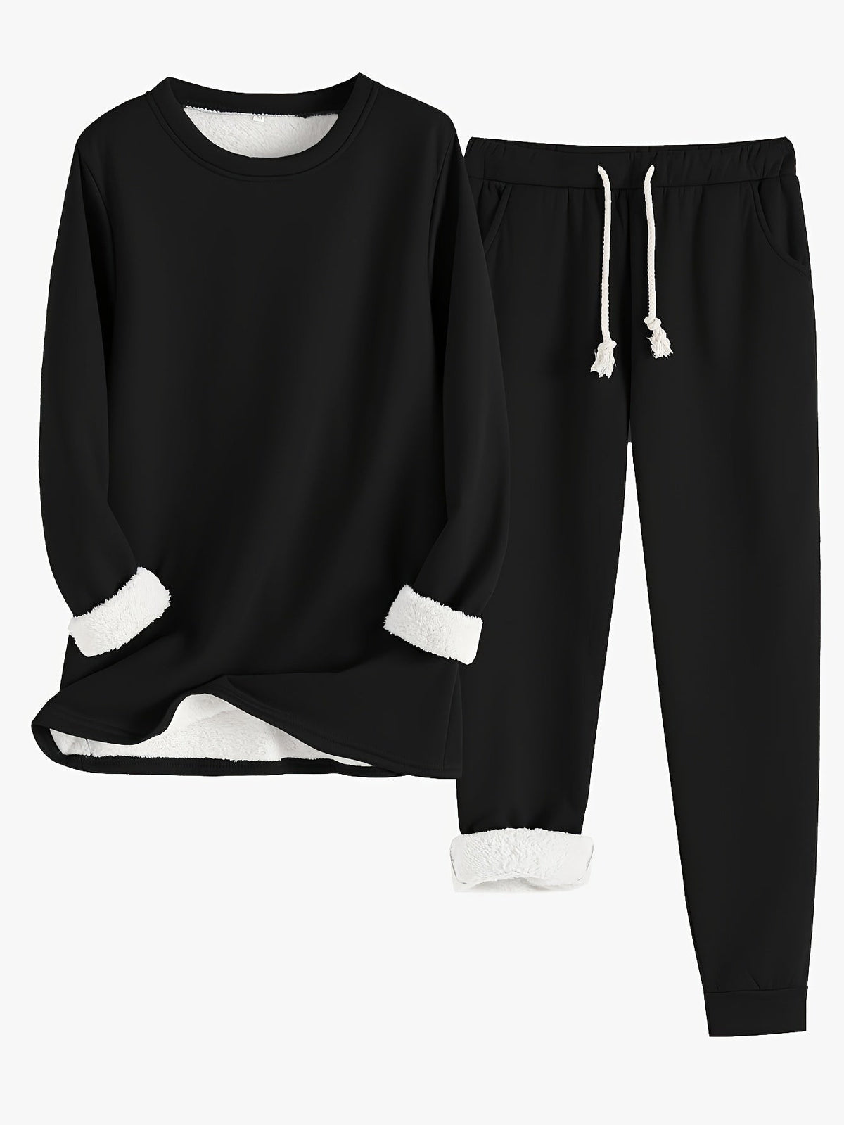 Pyjama deux pièces en coton pour femme, Ensemble détente confortable