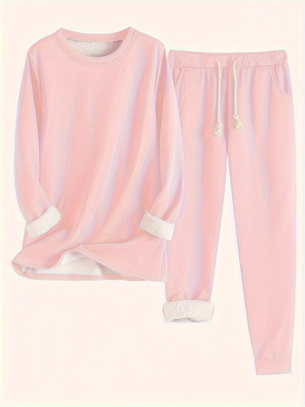 Pyjama deux pièces en coton pour femme, Ensemble détente confortable