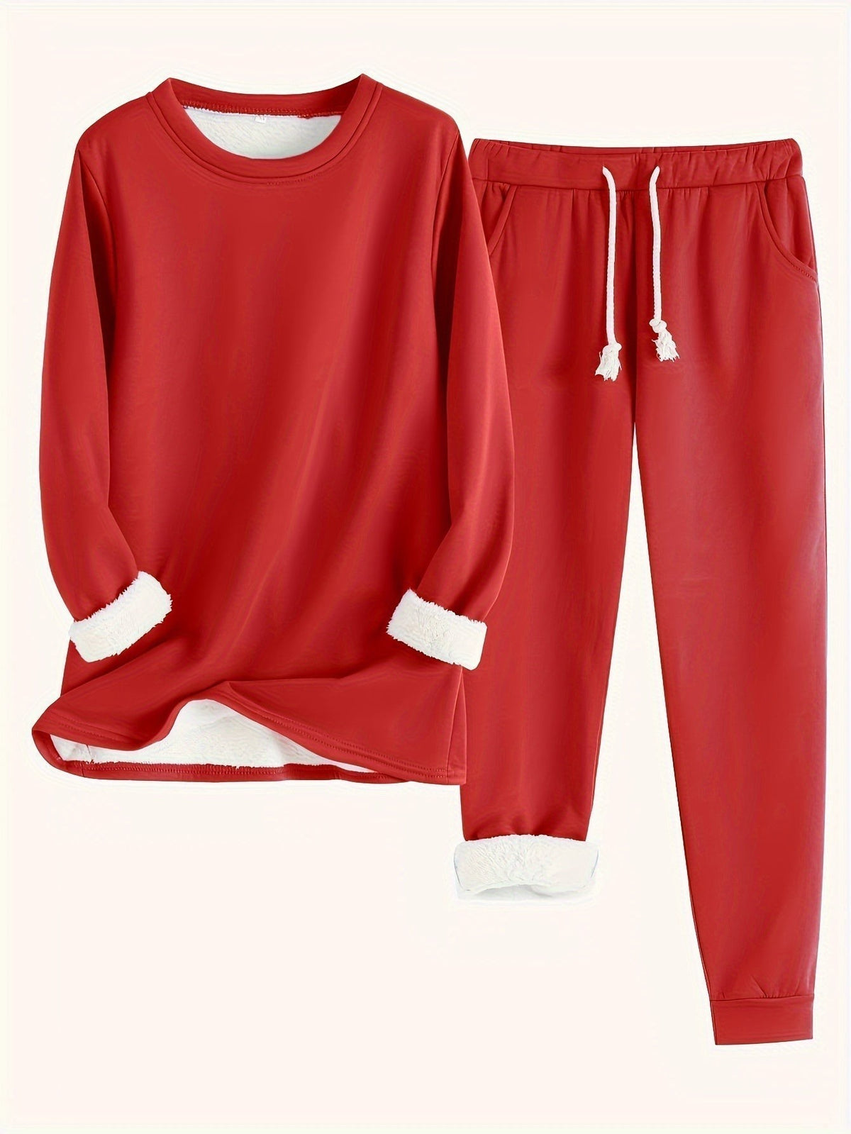 Pyjama deux pièces en coton pour femme, Ensemble détente confortable