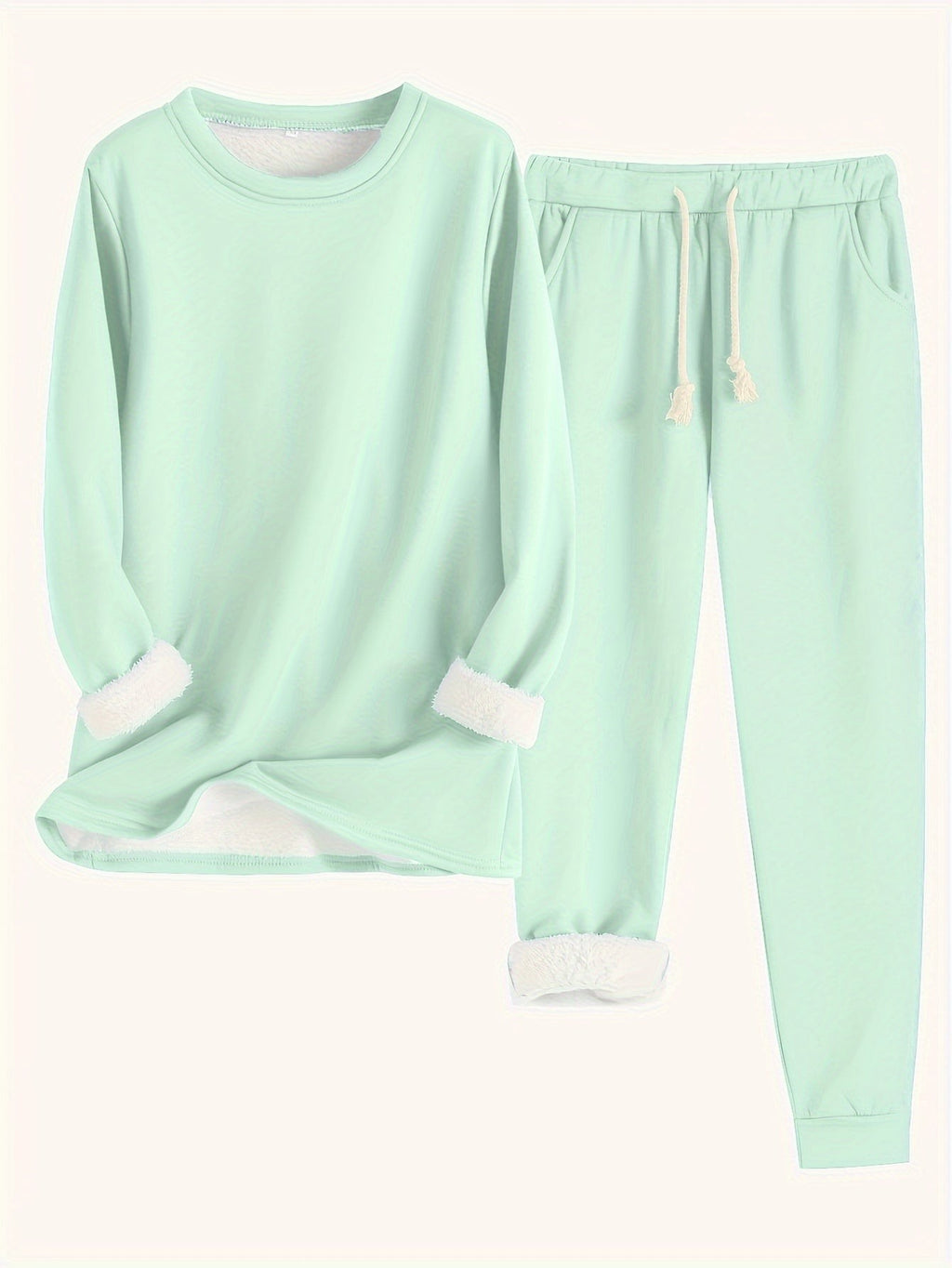 Pyjama deux pièces en coton pour femme, Ensemble détente confortable
