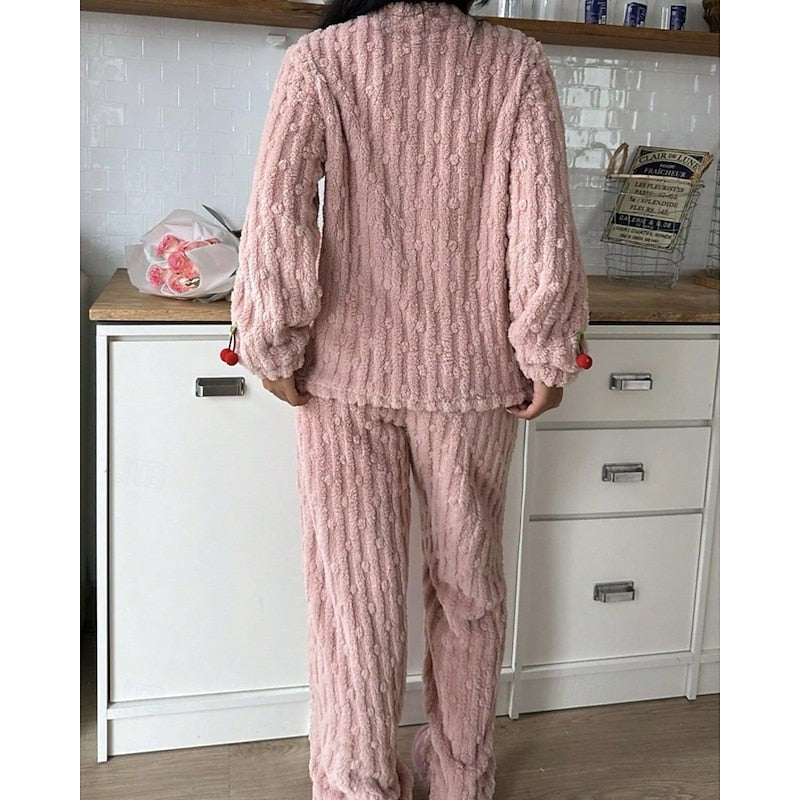 Pyjama polaire femme deux pièces, Ensemble de détente en polaire