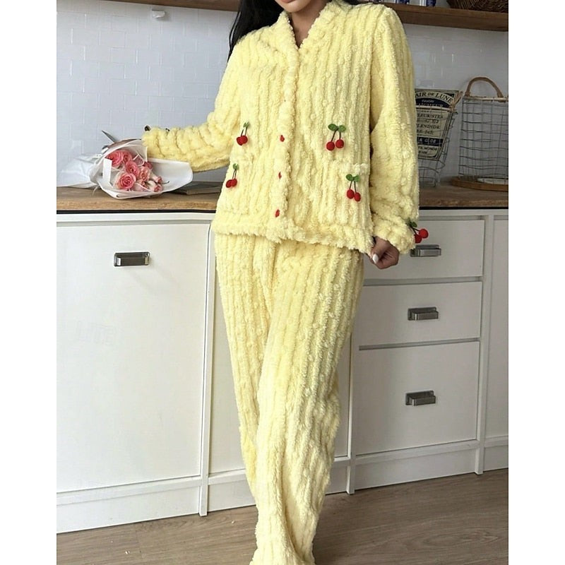 Pyjama polaire femme deux pièces, Ensemble de détente en polaire