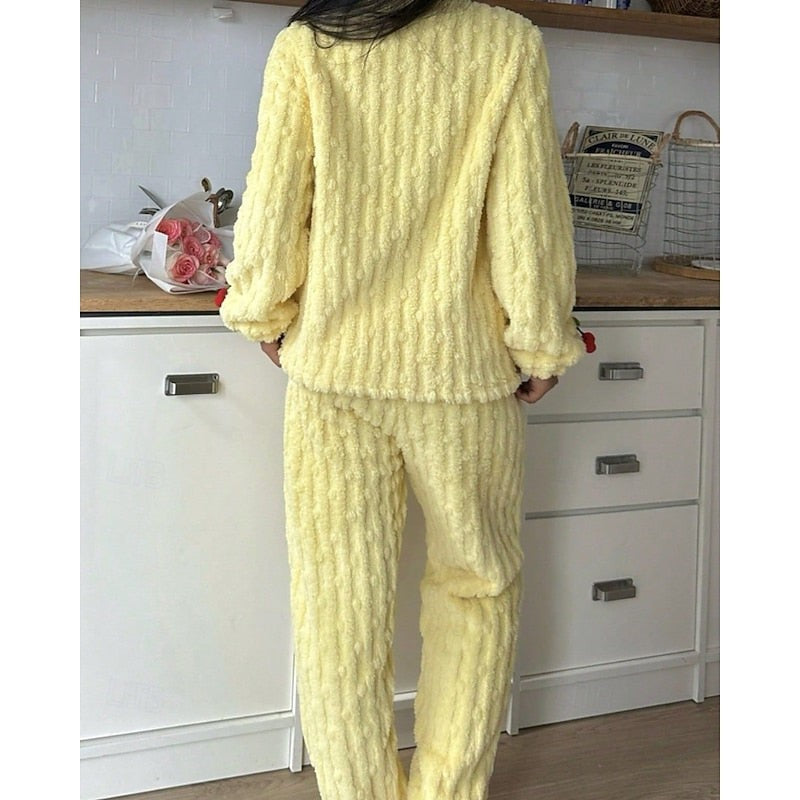 Pyjama polaire femme deux pièces, Ensemble de détente en polaire