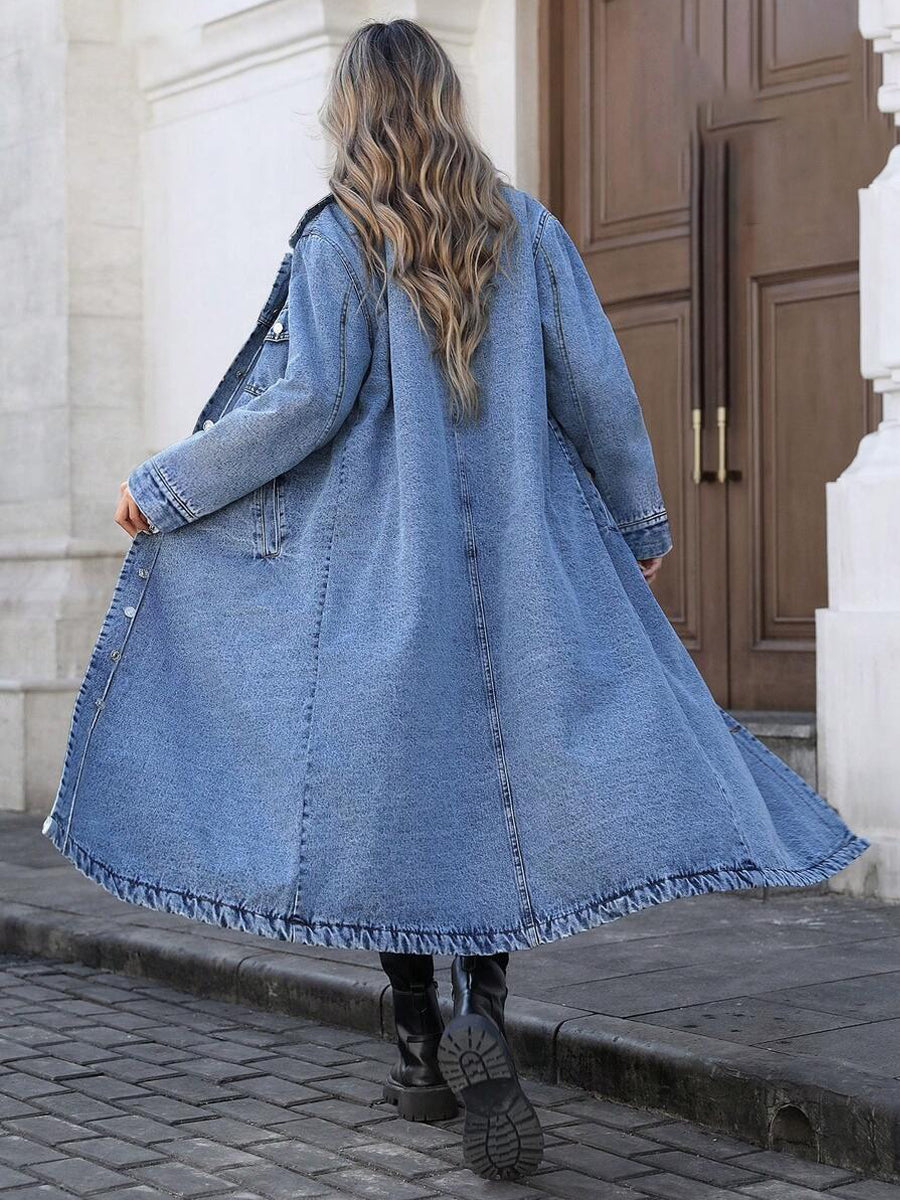 Zuzana | Longue Veste en Jean Élégante