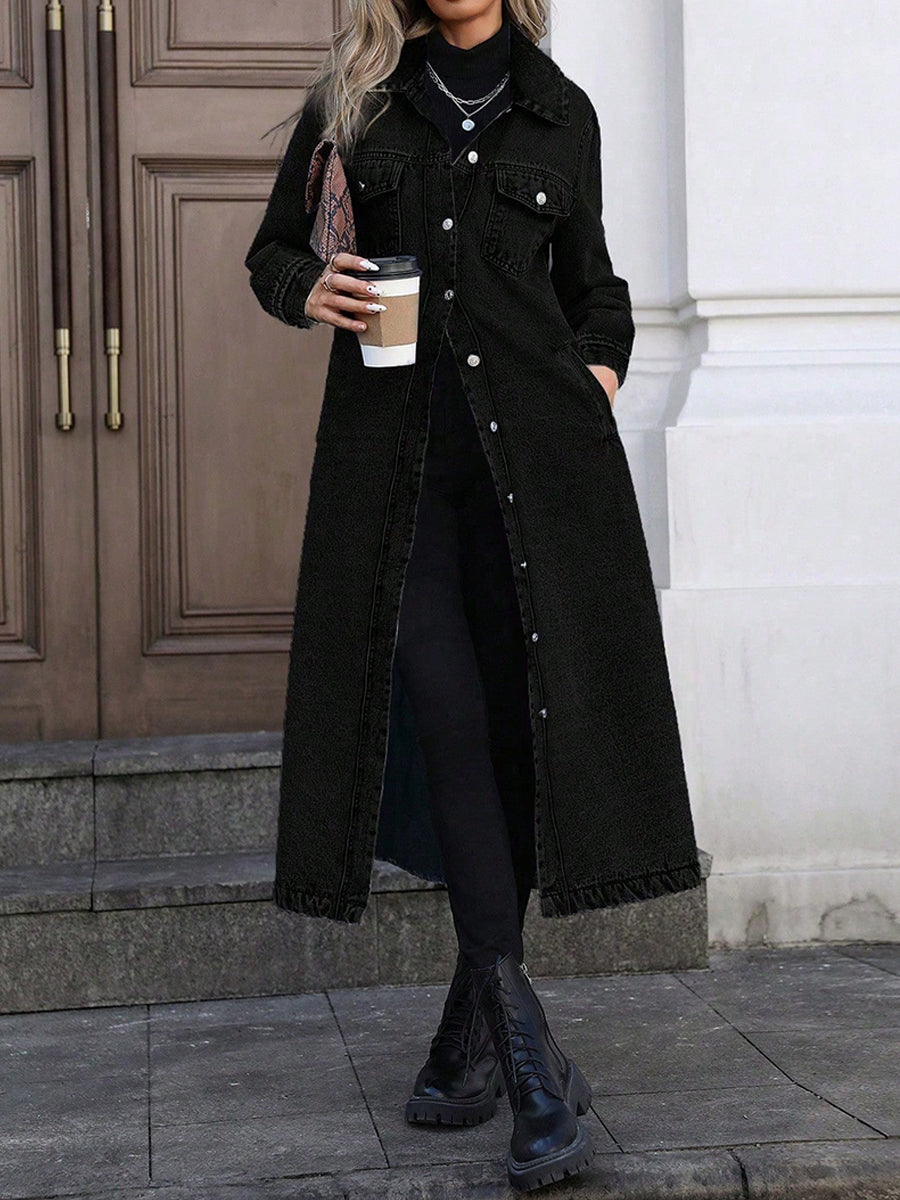 Zuzana | Longue Veste en Jean Élégante