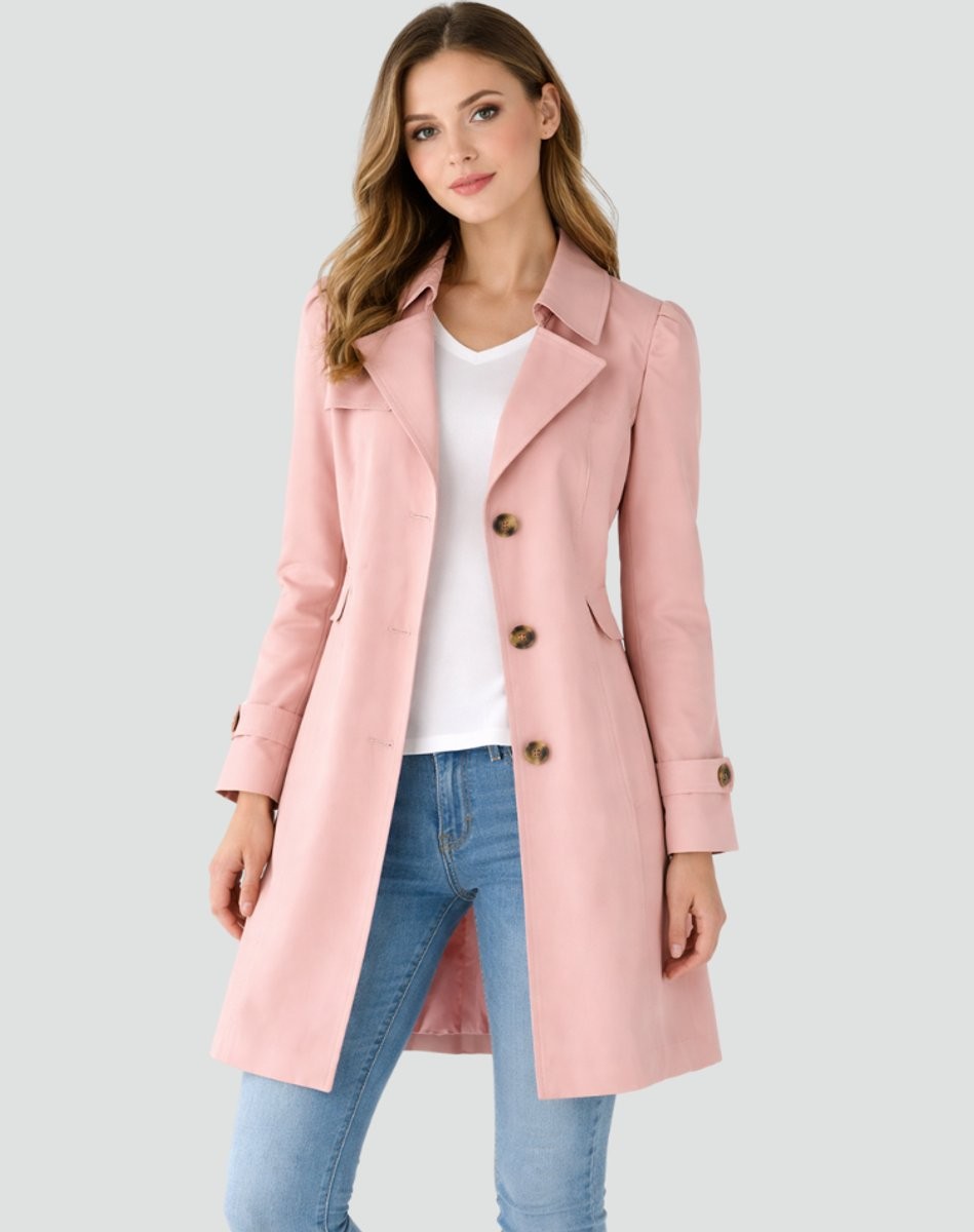 Trench-coat midi femme noir moderne et élégant