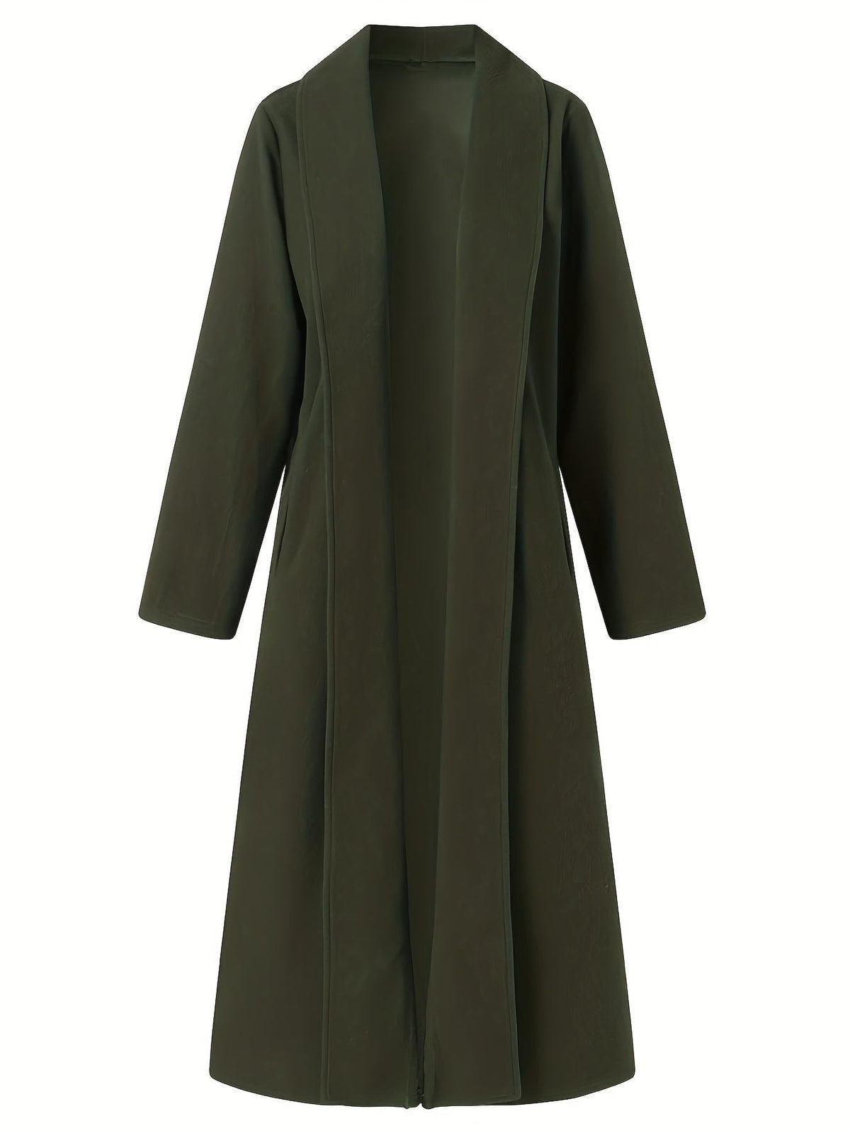 Trench long fluide et élégant, manteau oversize pour femme