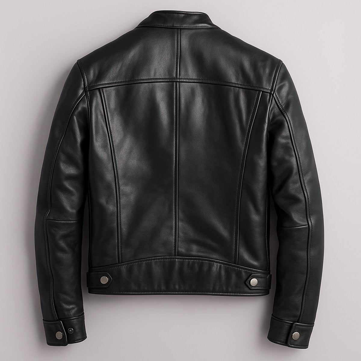 Veste aspect cuir homme motard vintage matelassée à fermeture zippée