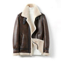 Veste aviateur en simili cuir avec doublure shearling pour homme