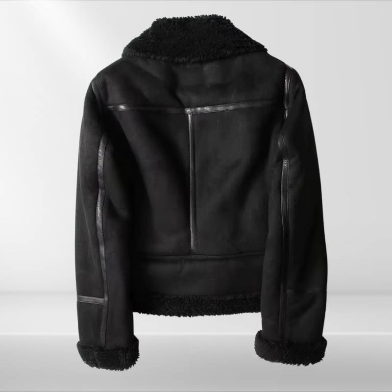 Veste bombers femme en sherpa polaire avec fermeture éclair