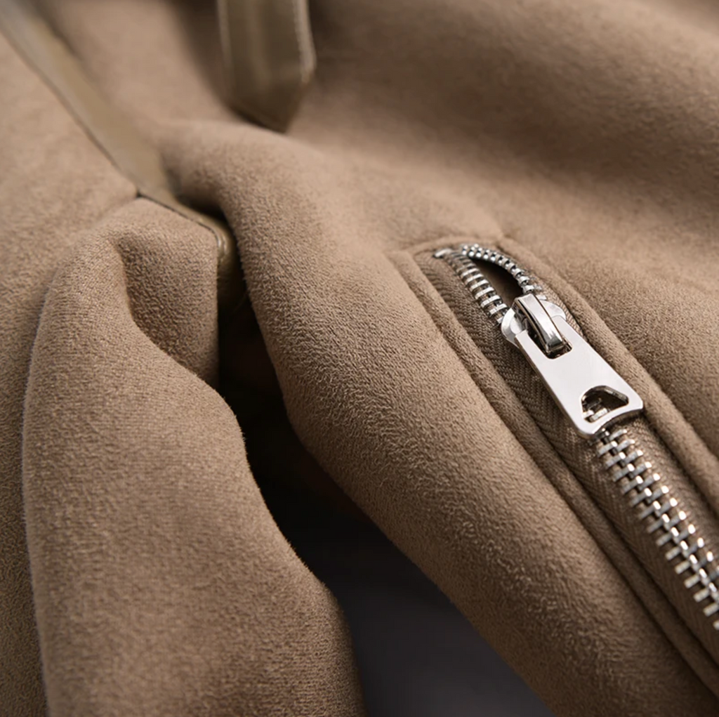 Veste bombers femme en sherpa polaire avec fermeture éclair