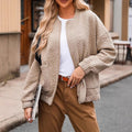 Veste bombers texturée à motifs floraux pour femme