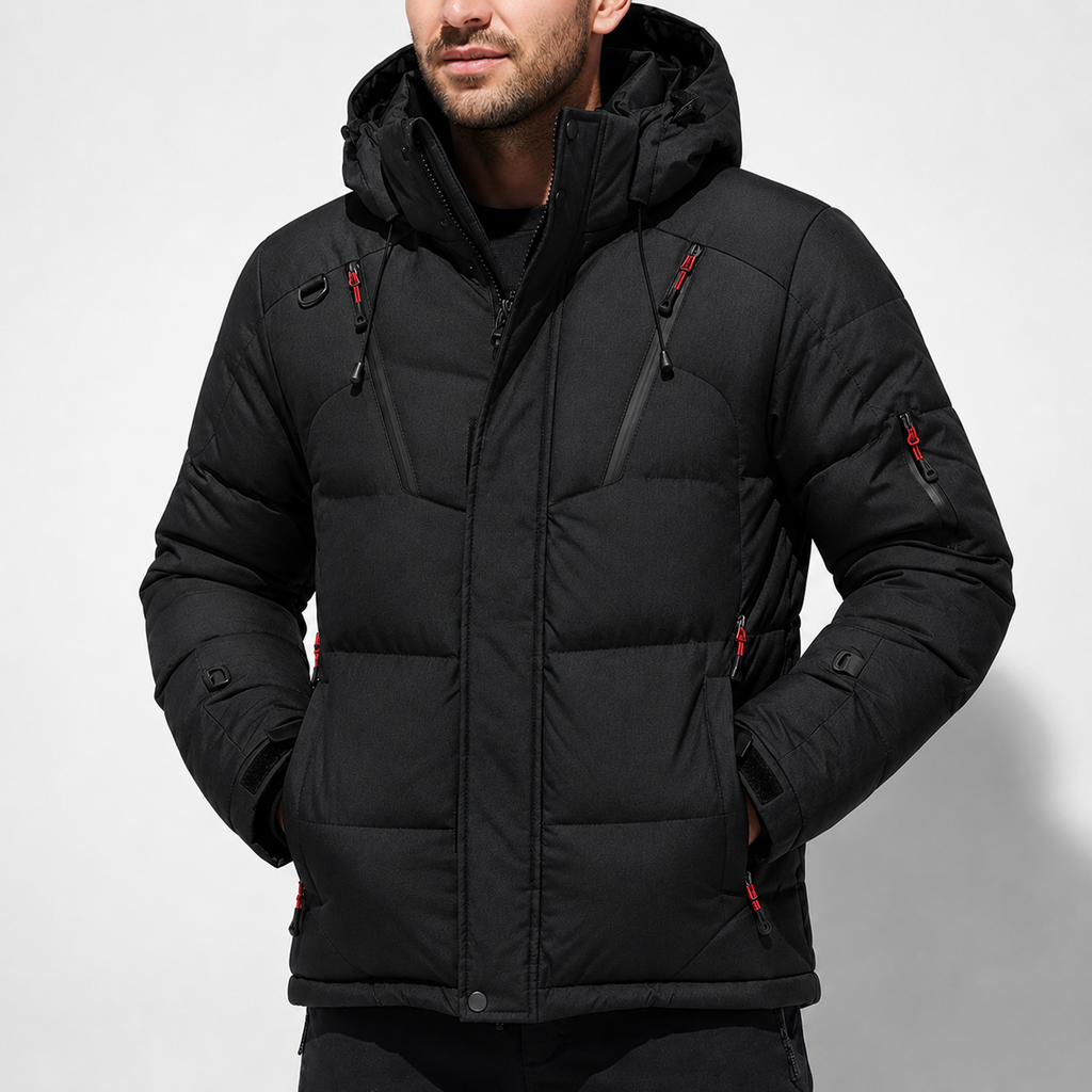 Veste d'hiver rembourrée pour homme et femme à capuche amovible, coupe-vent et doublure épaisse