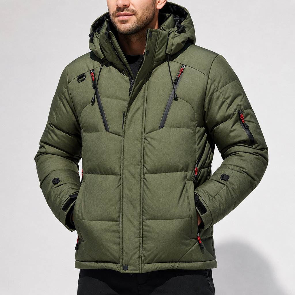 Veste d'hiver rembourrée pour homme et femme à capuche amovible, coupe-vent et doublure épaisse