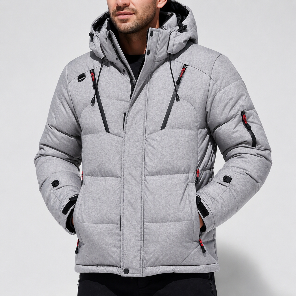 Veste d'hiver rembourrée pour homme et femme à capuche amovible, coupe-vent et doublure épaisse
