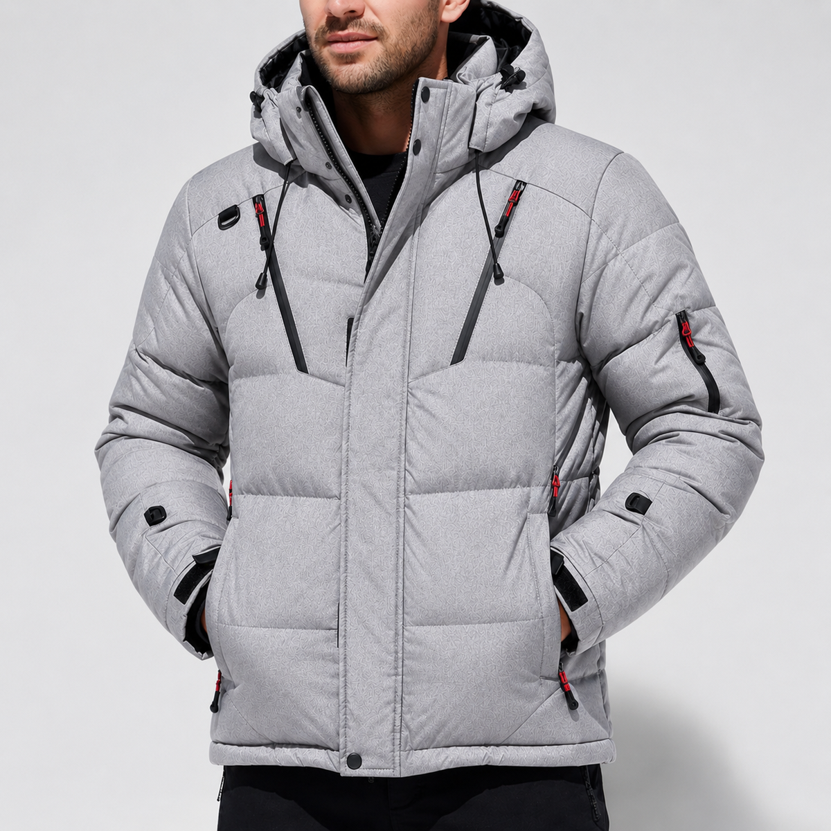 Veste d'hiver rembourrée pour homme et femme à capuche amovible, coupe-vent et doublure épaisse