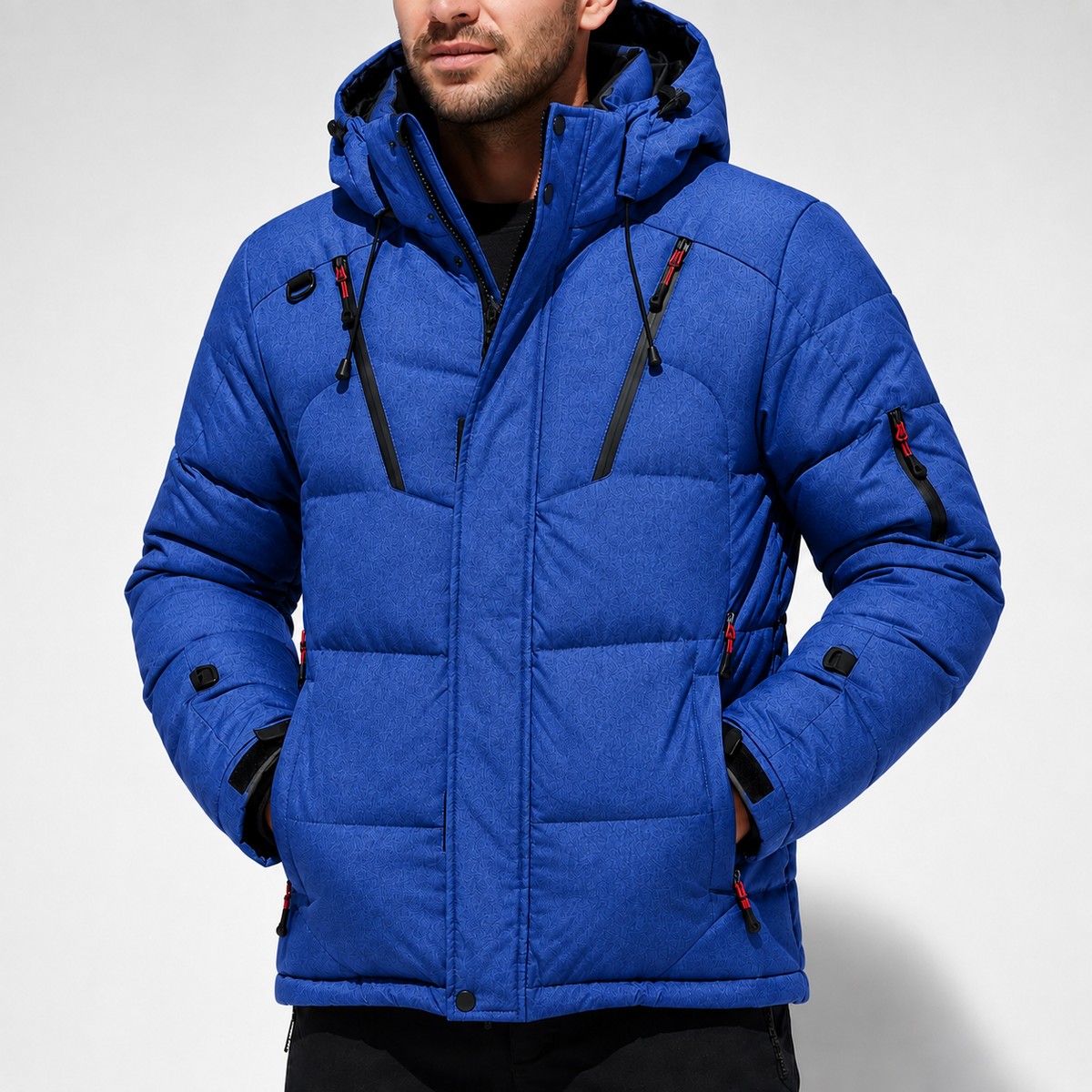 Veste d'hiver rembourrée pour homme et femme à capuche amovible, coupe-vent et doublure épaisse