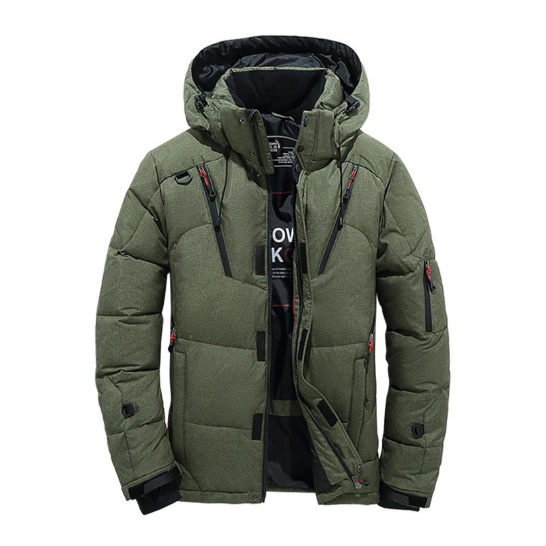 Veste d'hiver rembourrée pour homme et femme à capuche amovible, coupe-vent et doublure épaisse