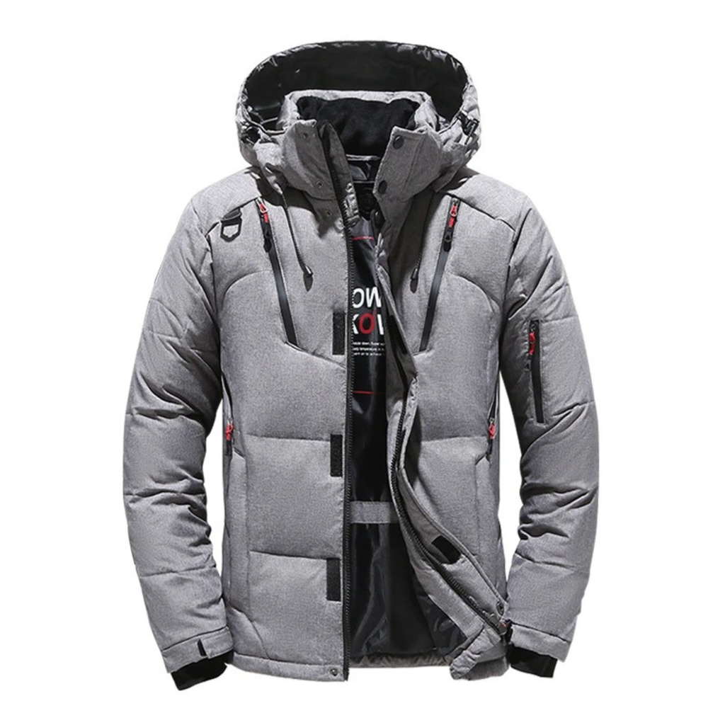 Veste d'hiver rembourrée pour homme et femme à capuche amovible, coupe-vent et doublure épaisse