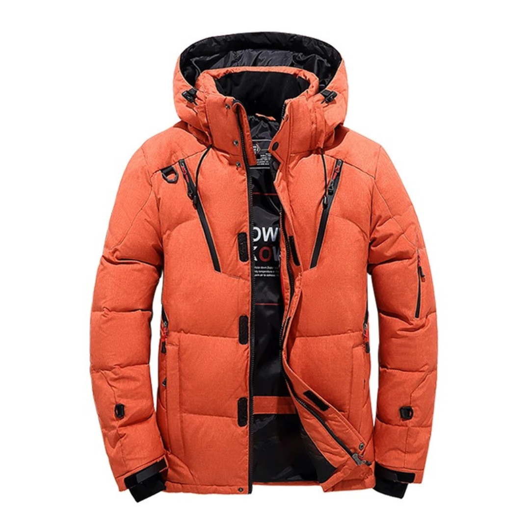 Veste d'hiver rembourrée pour homme et femme à capuche amovible, coupe-vent et doublure épaisse
