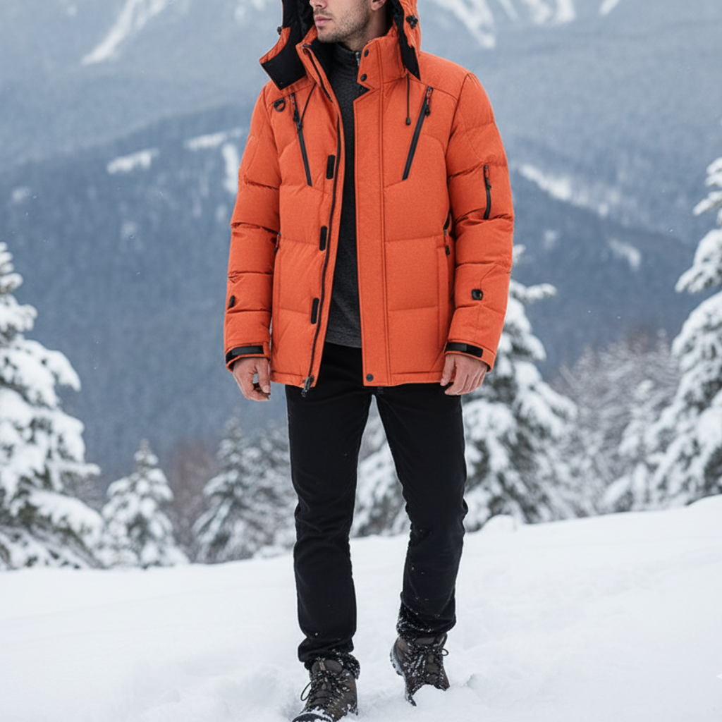 Veste d'hiver rembourrée pour homme et femme à capuche amovible, coupe-vent et doublure épaisse