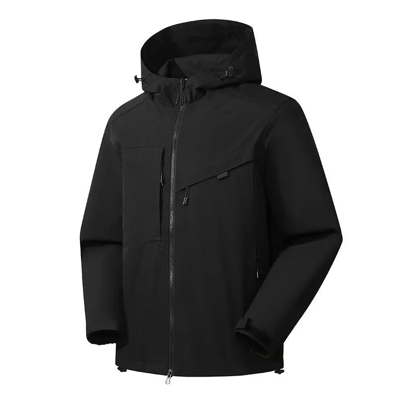 Veste de ski à capuche chaude et polyvalente pour homme