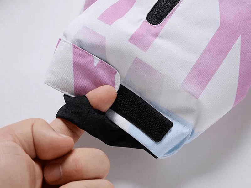 Veste de ski femme élégante à lettres imprimées avec poches