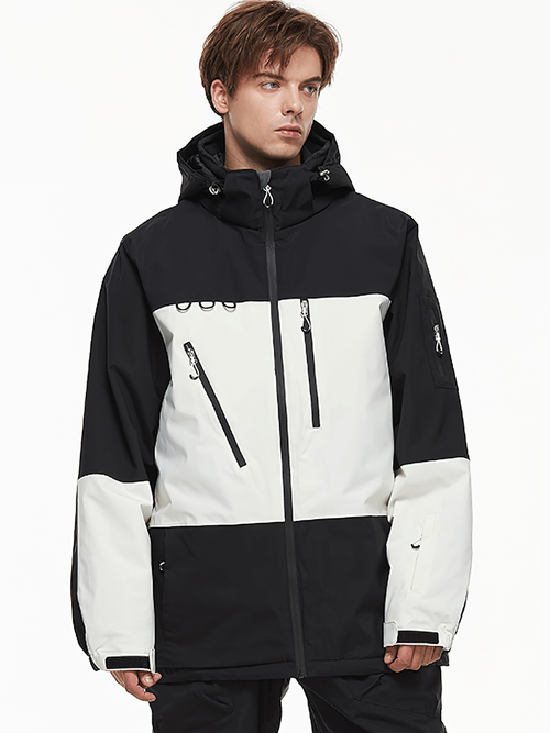 Veste de ski imperméable à capuche unisexe, Veste de sport coupe-vent