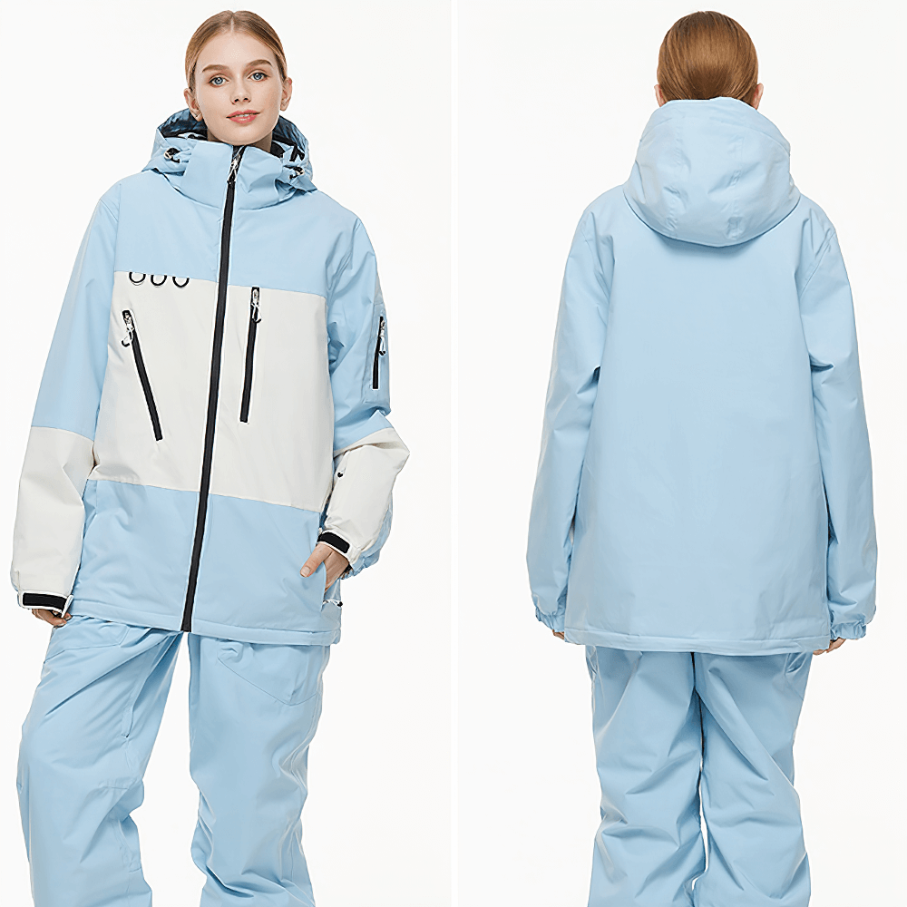 Veste de ski imperméable à capuche unisexe, Veste de sport coupe-vent