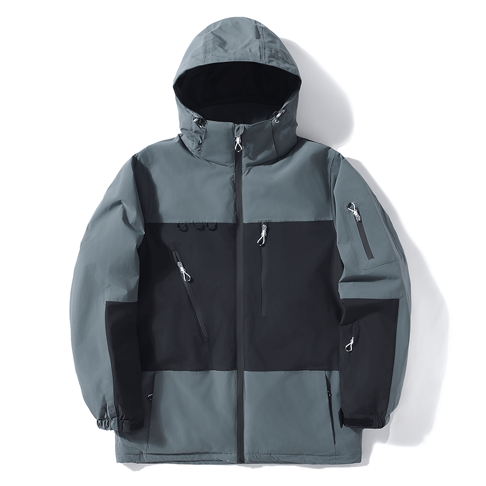 Veste de ski imperméable à capuche unisexe, Veste de sport coupe-vent