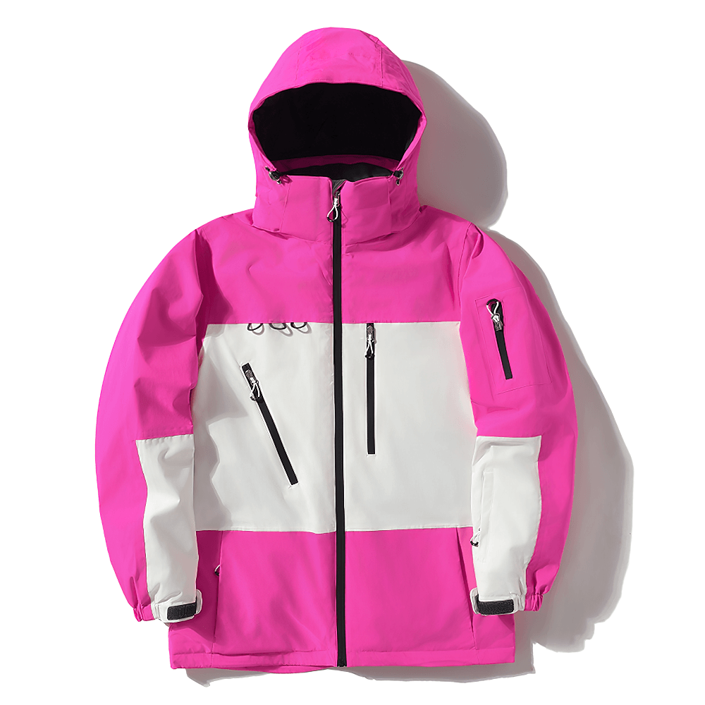 Veste de ski imperméable à capuche unisexe, Veste de sport coupe-vent