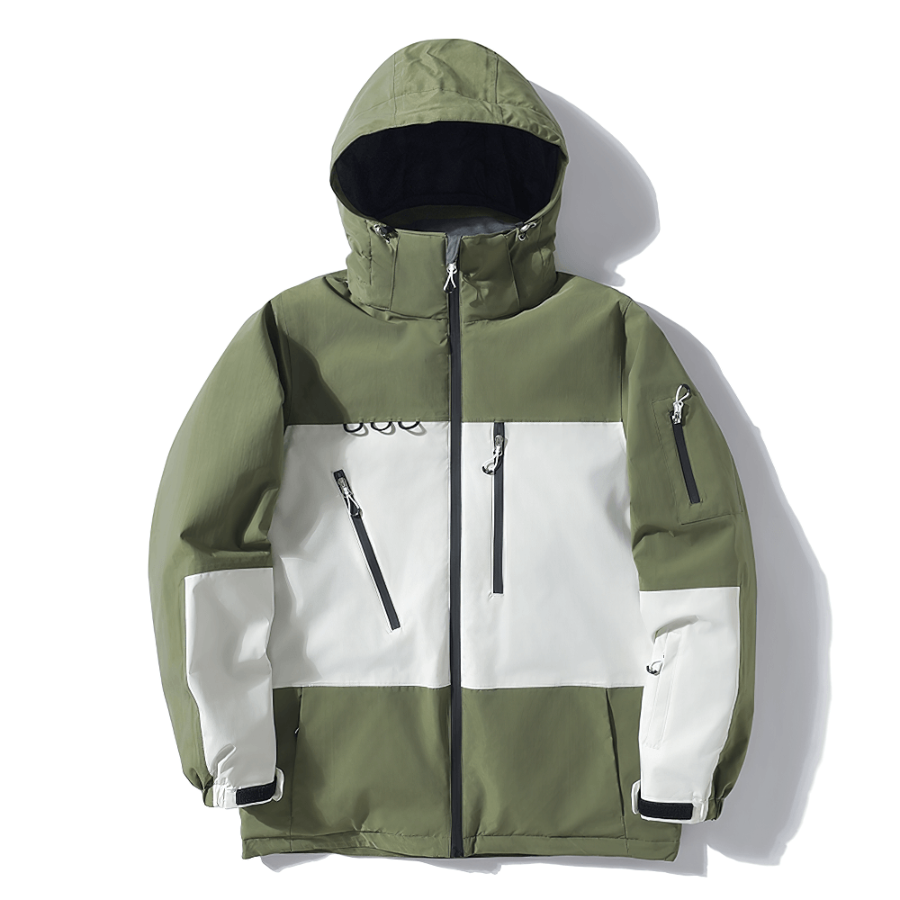 Veste de ski imperméable à capuche unisexe, Veste de sport coupe-vent