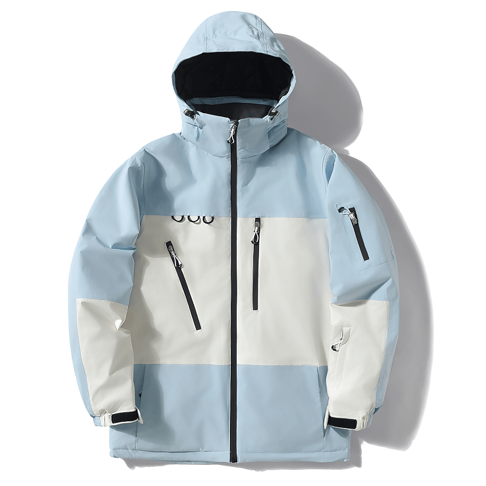 Veste de ski imperméable à capuche unisexe, Veste de sport coupe-vent