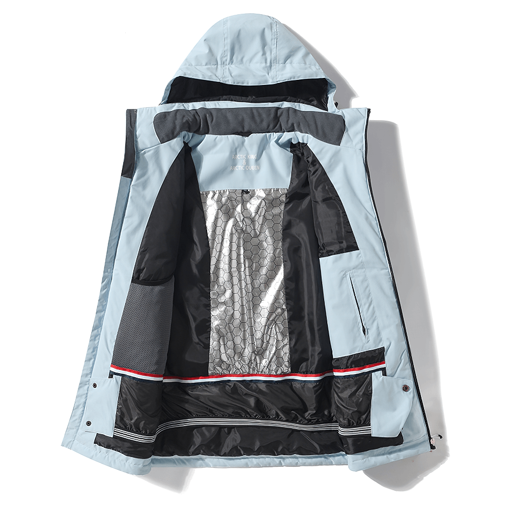 Veste de ski imperméable à capuche unisexe, Veste de sport coupe-vent