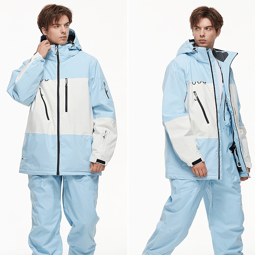 Veste de ski imperméable à capuche unisexe, Veste de sport coupe-vent