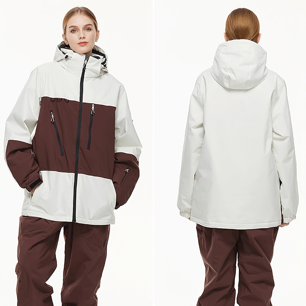 Veste de ski imperméable à capuche unisexe, Veste de sport coupe-vent