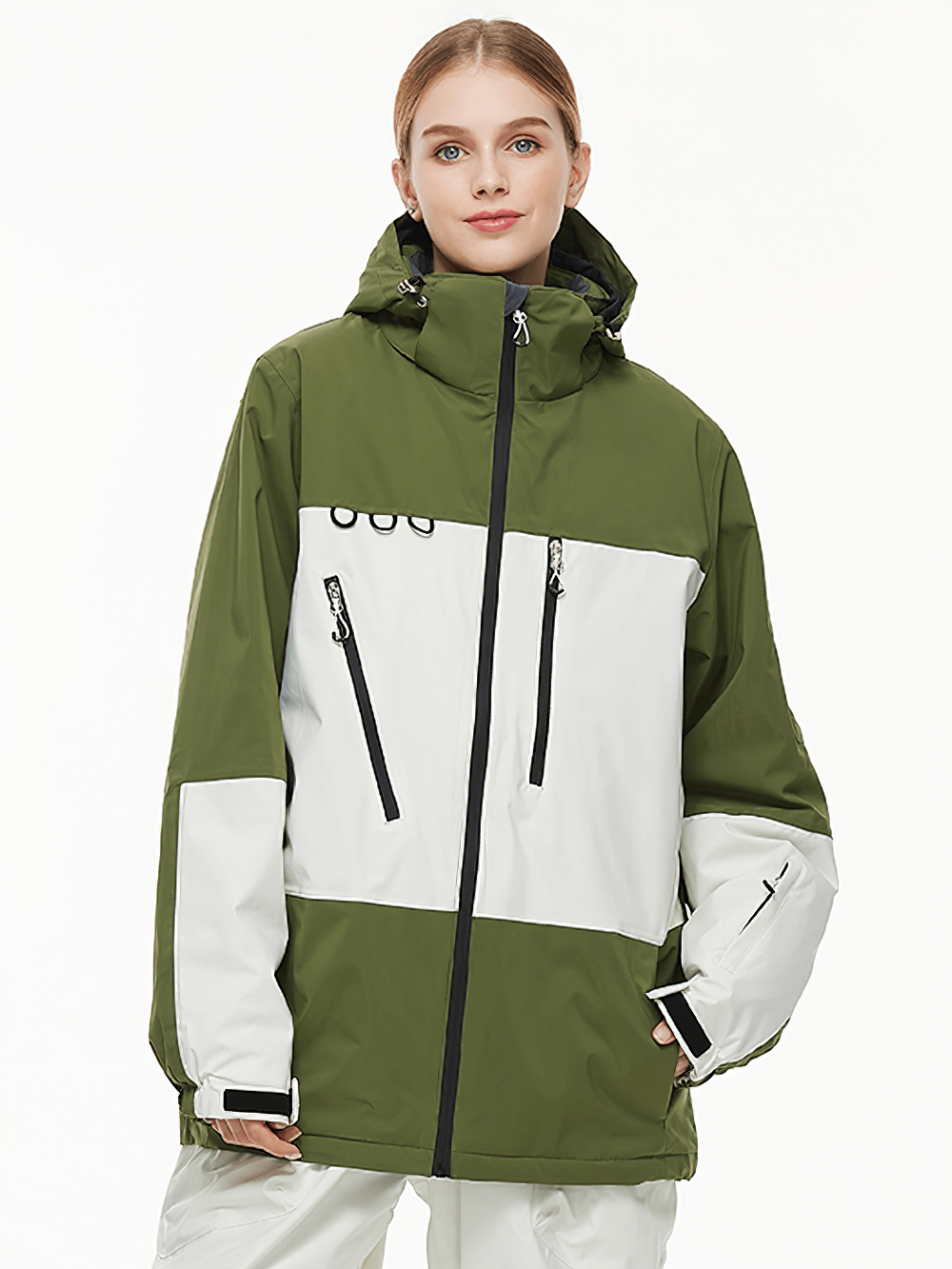 Veste de ski imperméable à capuche unisexe, Veste de sport coupe-vent