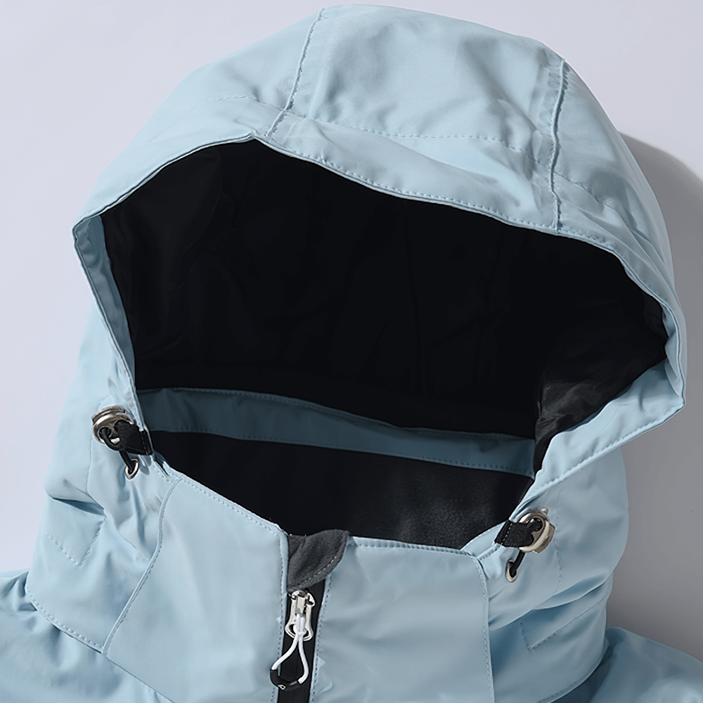 Veste de ski imperméable à capuche unisexe, Veste de sport coupe-vent